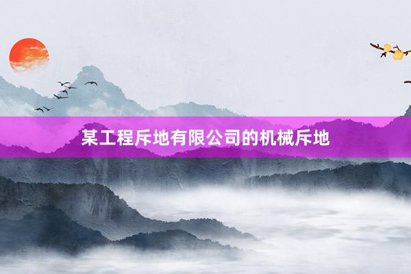 某工程斥地有限公司的机械斥地